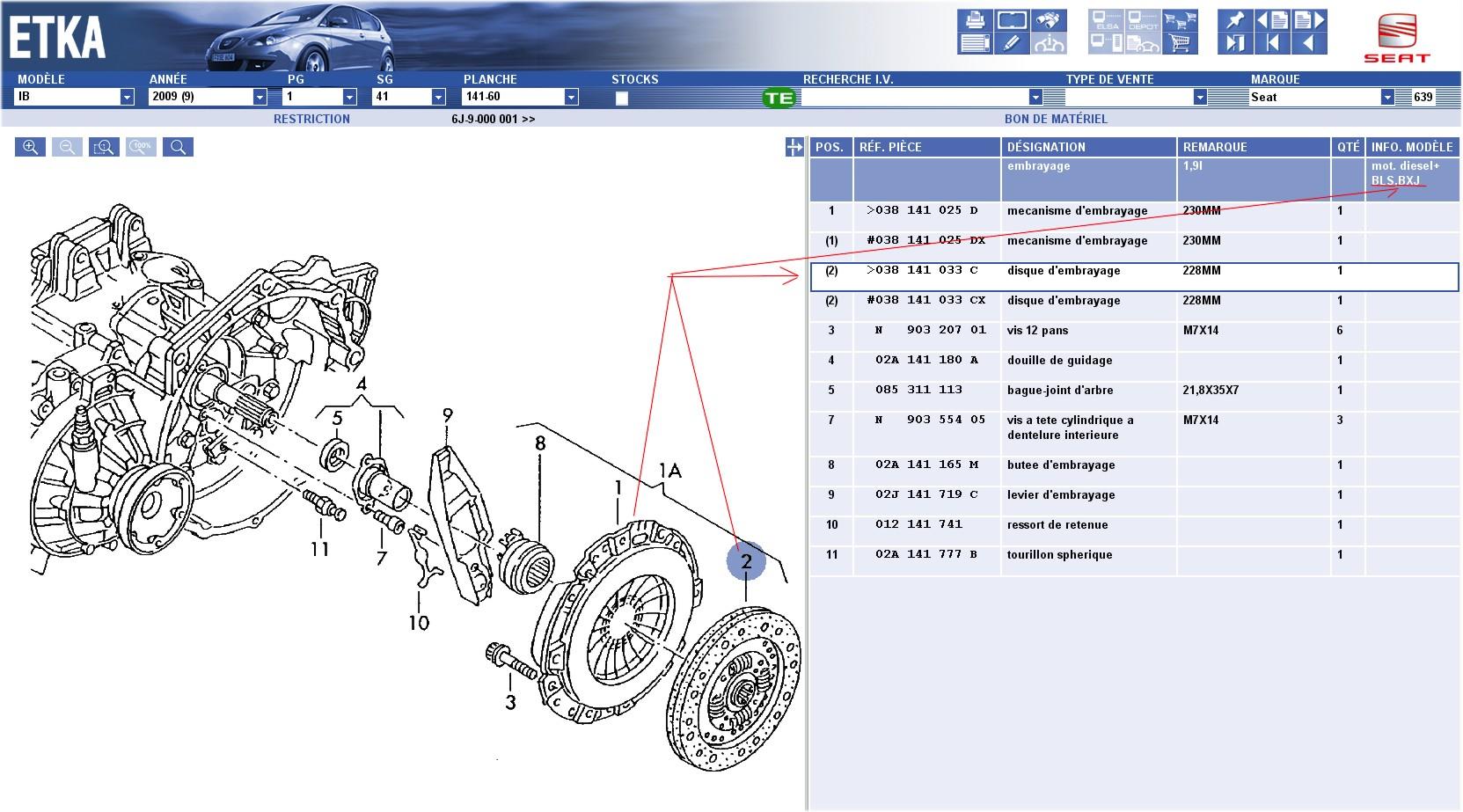 Schema moteur seat ibiza