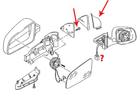 Remplacement du retroviseur ext complet : Problèmes Extérieur - Forum Audi  A3 8P - 8V