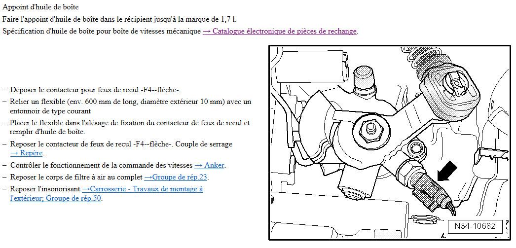 Type et quantité d huile boite tdi 105 bkc Entretien de votre A3